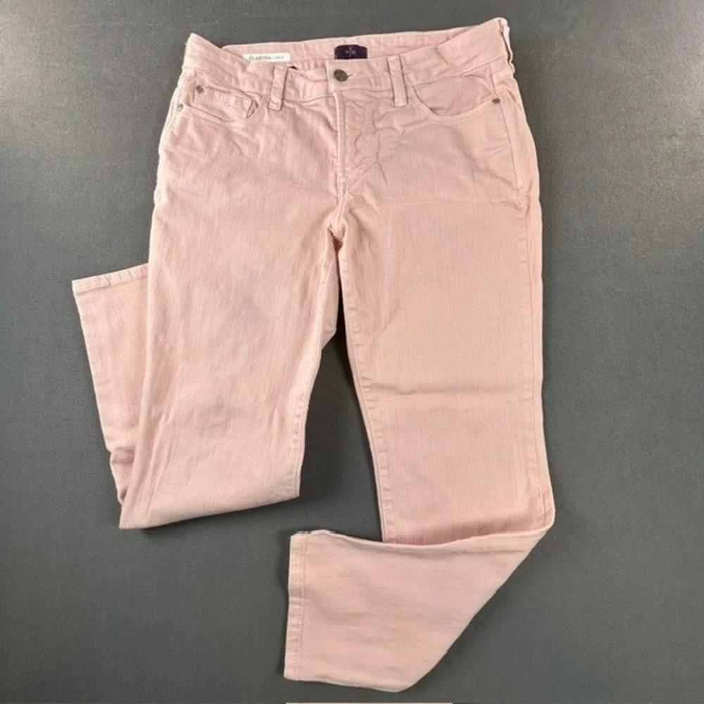 NYDJ Women's Clarissa Ankle Skinny Jeans Light Pink 10P Petite